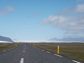 Vatnajökull from the road to Jökulsárlón.