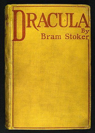 Bram Stoker, "Dracula", first edition cover, 1897