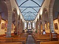 Pont-Aven : l'église paroissiale Saint-Joseph, vue intérieure d'ensemble