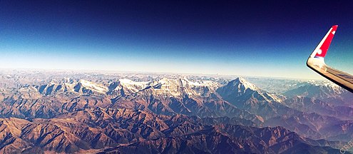 from a plane, Dhaulagiri Himal