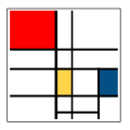 A neo-plastic like illustration inspired by Mondrian, to illustrate articles on Mondrian or Neo-plasticism without the need for fair use images. Just to be clear: this is not an original Mondrian painting!