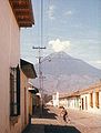 Man on bicycle in Antigua Guatemala, 1979