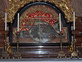 St John the baptist altar : sarcophagus with martyr from Roman catacombs