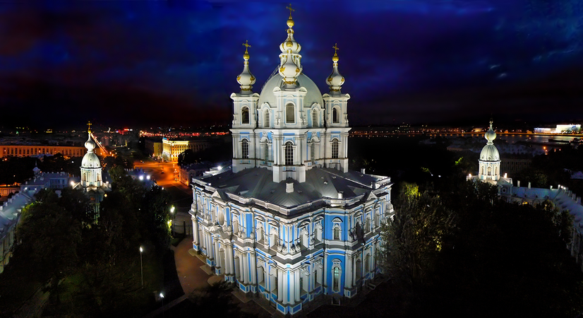 Nomination by “Vita Nova” publisher: decided by the jury — Best night photo. Smolny Convent. Author: Святослав Владимирович