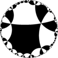 Regular tiling of the hyperbolic plane by octagons.