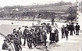 La fontaine monumentale du Bolomig, alors située sur le quai du Grand Port (collection Villard, vers 1907).