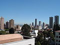 Silueta formada por algunos edificios en el centro internacional de Bogotá.