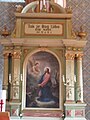 The high altar in Bodonci, inscription from Gospel of John 3,16