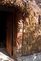 Kanak house, detail of door