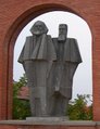 Marx and Engels monument in Budapest, Hungary