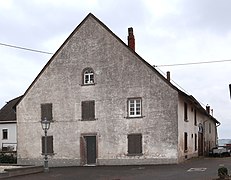 Tithe barn (around 1700) in Freudenburg, Germany.