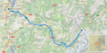 map, from Argentière to -→ Genève