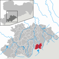 Lage im Landkreis (politische Karte)