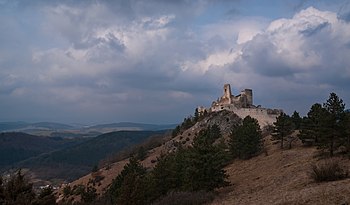 Čachtice Castle. Photograph: Kateryna Baiduzha