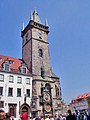 Old town hall belfry and its astronomical clock