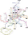 Madrid Metro map, with locla buses line 113.