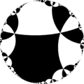 Regular tiling of hyperbolic plane by apeirogons.