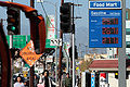 Traffic and signs in Los Angeles, March 2009.