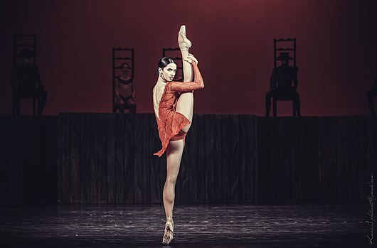 Natalia Matsak as Carmen, National Opera of Ukraine, photo by Ksenia Orlova, 2014