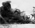 USS Arizona sunk at Pearl Harbor