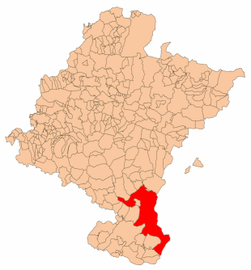 Localización en Navarra.