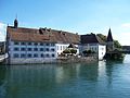 View of the river Aare with Altes Spital (Old Hospital) and Krummturm