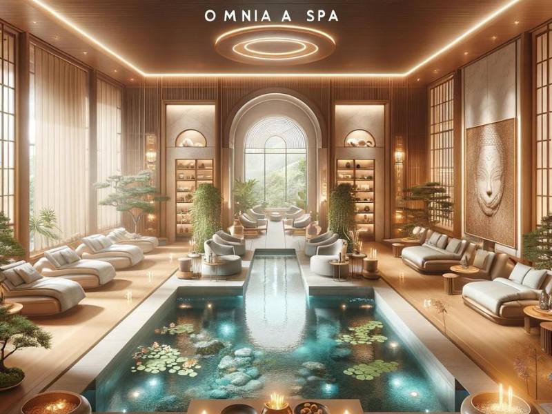 This image beautifully captures the essence of luxury and tranquility that defines the Gangnam Andro Omnia Spa experience. With a focus on modern sophistication, the spa's interior is elegantly designed to promote relaxation and wellness. From the peaceful meditation room to the state-of-the-art treatment rooms, hydrotherapy pools, and a zen garden, each element contributes to an atmosphere of exclusivity and top-tier wellness. This visualization invites viewers into a world where relaxation and rejuvenation are unparalleled, emphasizing health and well-being in a serene setting.