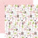 Echo Park, Designpapier,  A new Addition Girl - Alphabet...