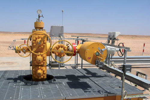 A carbon dioxide injector at the In Salah carbon dioxide storage site in Algeria.