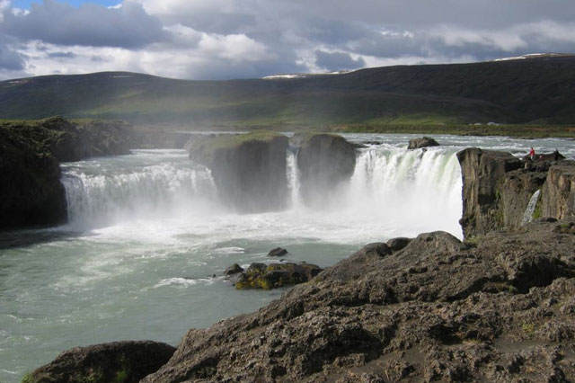 A waterfall in Iceland