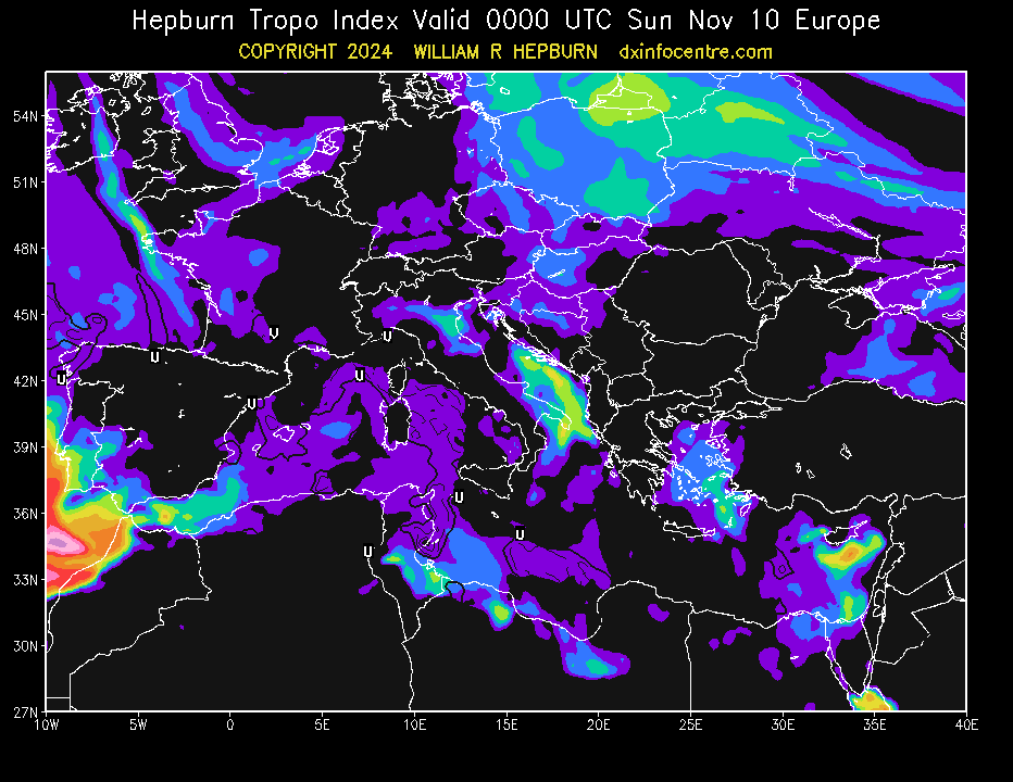 PROPAGACIÓ TROPOSFÈRICA, HEPBURN TROPO INDEX