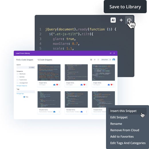 Divi Cloud AI Code Snippets