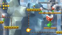 Le Piante Piranha acquatiche rispettivamente da New Super Mario Bros. U (a sinistra) e New Super Luigi U (a destra).