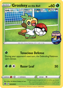 Grookey on the Ball (Pokémon Futsal 003)