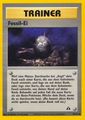 Das Fossil-Ei aus dem TCG zeigt eventuell das Ei eines Amonitas, Kabuto oder Aerodactyl