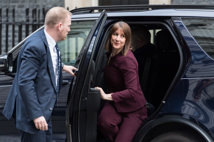 Rachel Reeves entering a car to attend a cabinet meeting.