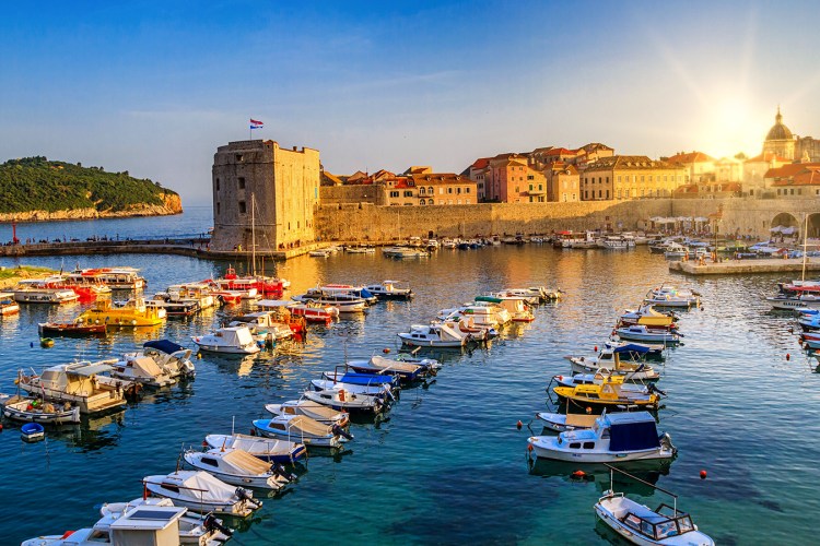 The harbour in Dubrovnik, one of the best city breaks in Europe