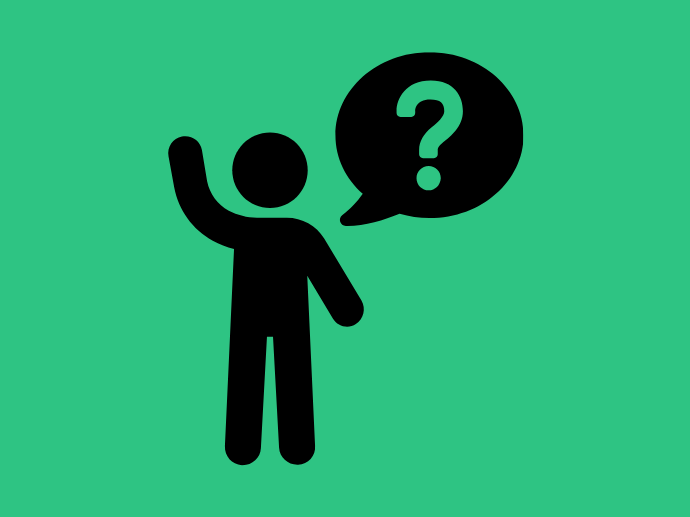 Illustration of person with question mark.