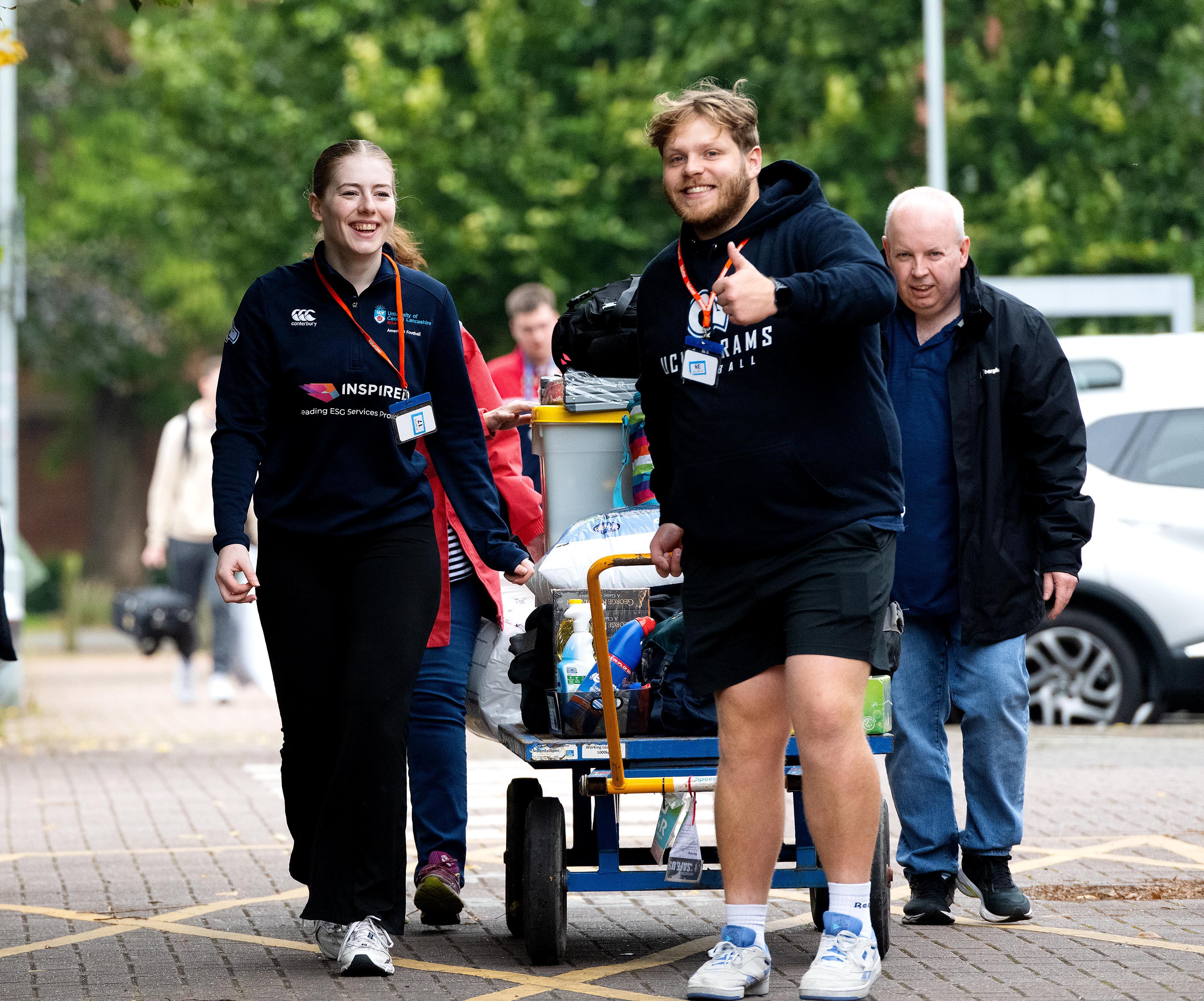 New students moving into halls of residence