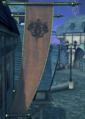 The Kingdom of Uraya's emblem on a banner in the Entertainment District